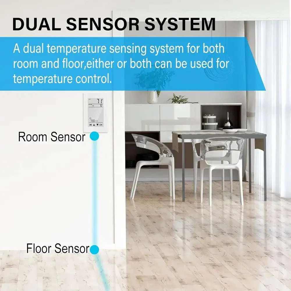 Digital Programmable Thermostat for Floor Heating with LCD Display - Image 10