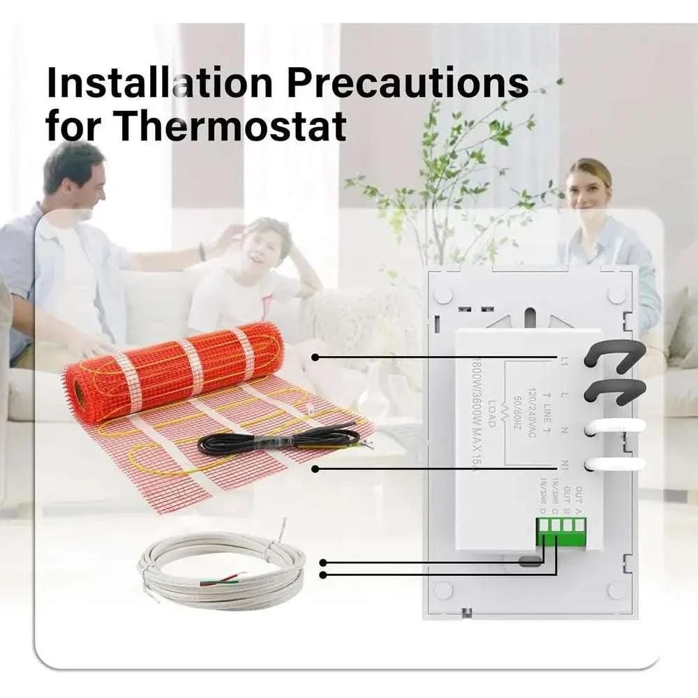 Digital Programmable Thermostat for Floor Heating with LCD Display - Image 3
