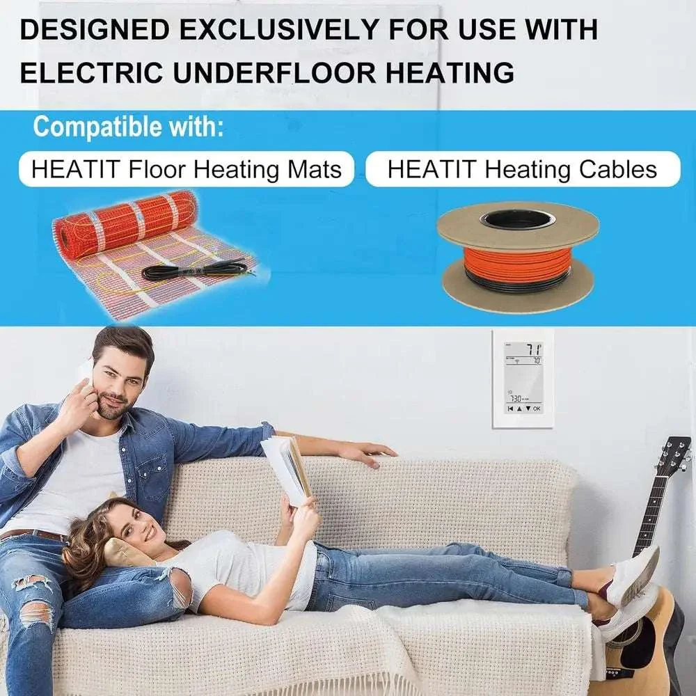 Digital Programmable Thermostat for Floor Heating with LCD Display - Image 8