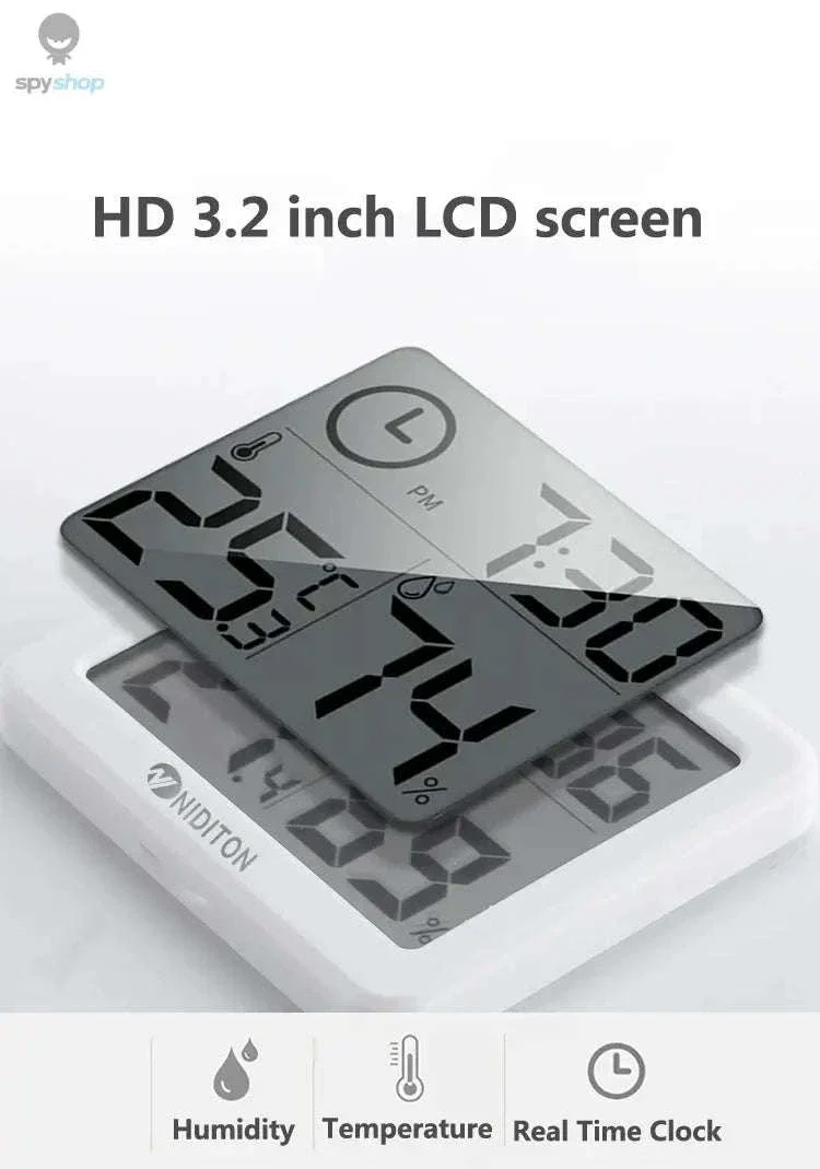 Digital Temperature Humidity Clock with LED Display - Image 7
