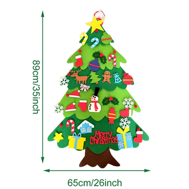 DIY Felt Christmas Tree for Kids with Reusable Ornaments - Image 11