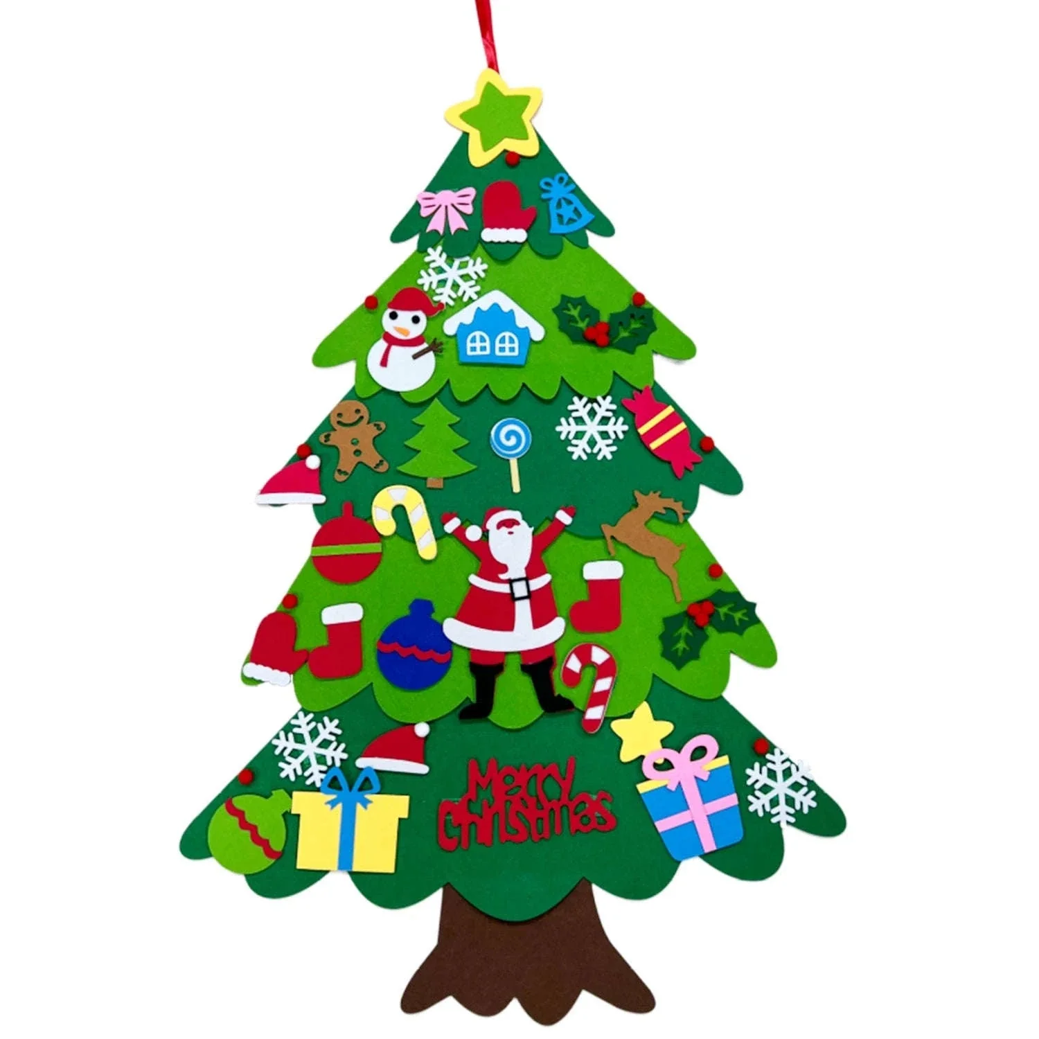 DIY Felt Christmas Tree for Kids with Reusable Ornaments - Image 12