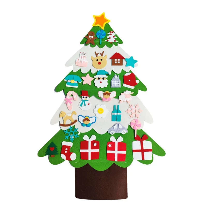 DIY Felt Christmas Tree for Kids with Reusable Ornaments - Image 13