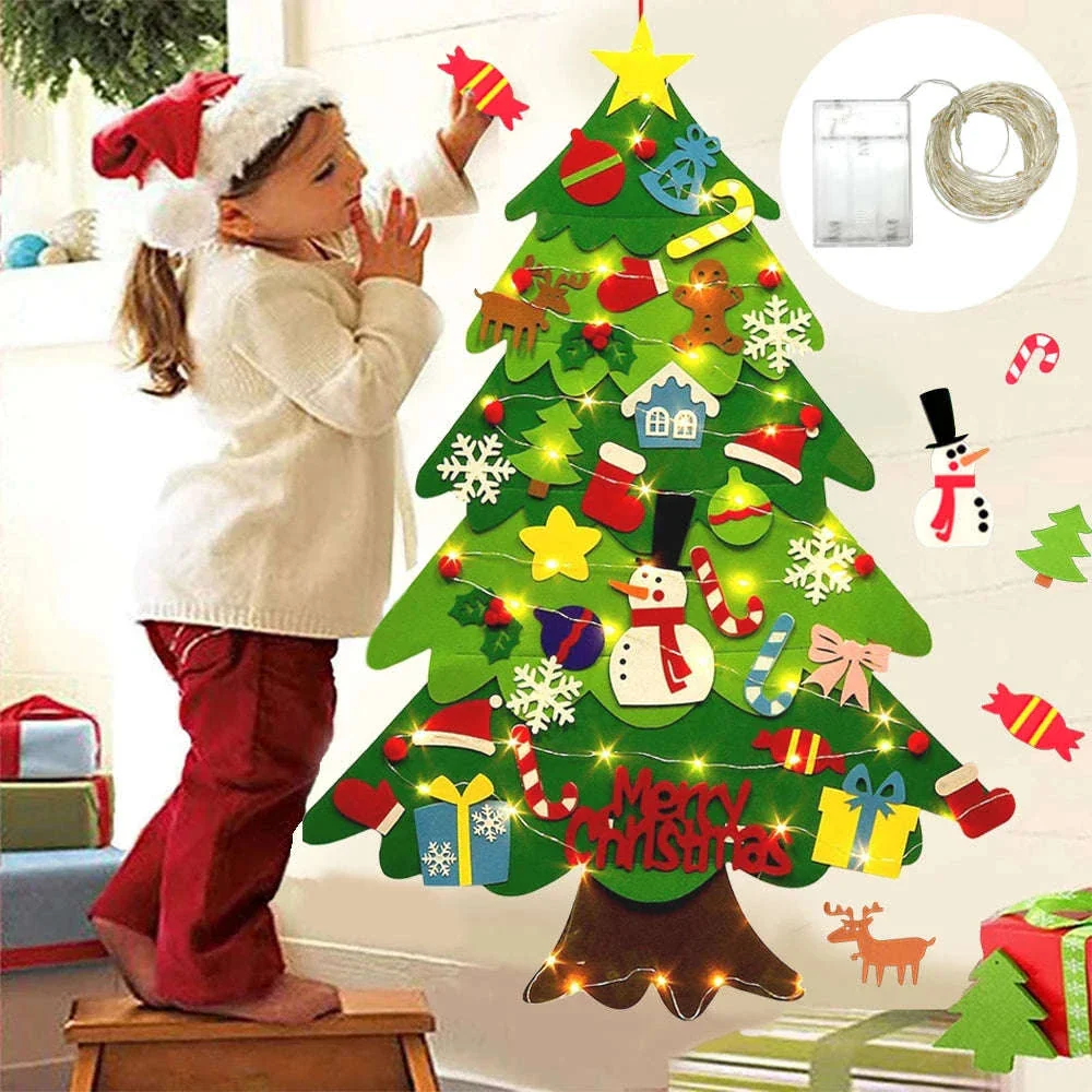 DIY Felt Christmas Tree for Kids with Reusable Ornaments - Image 16