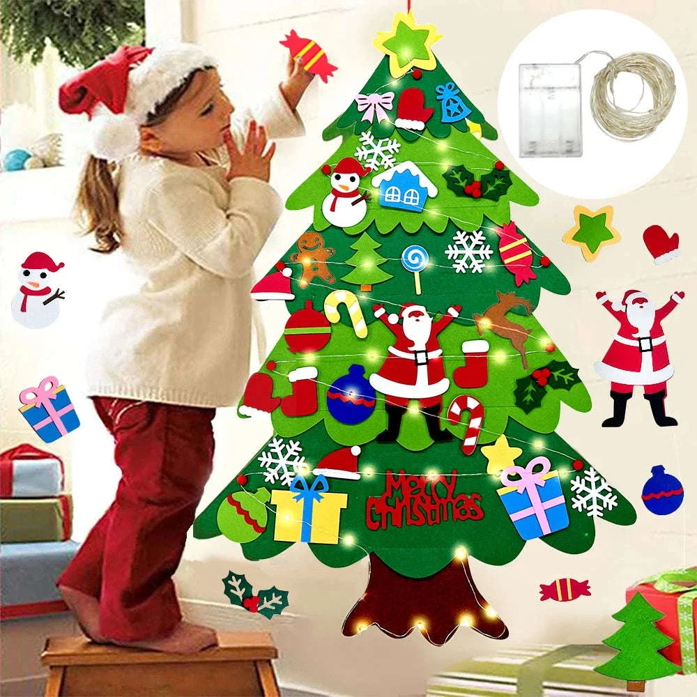 DIY Felt Christmas Tree for Kids with Reusable Ornaments - Image 17