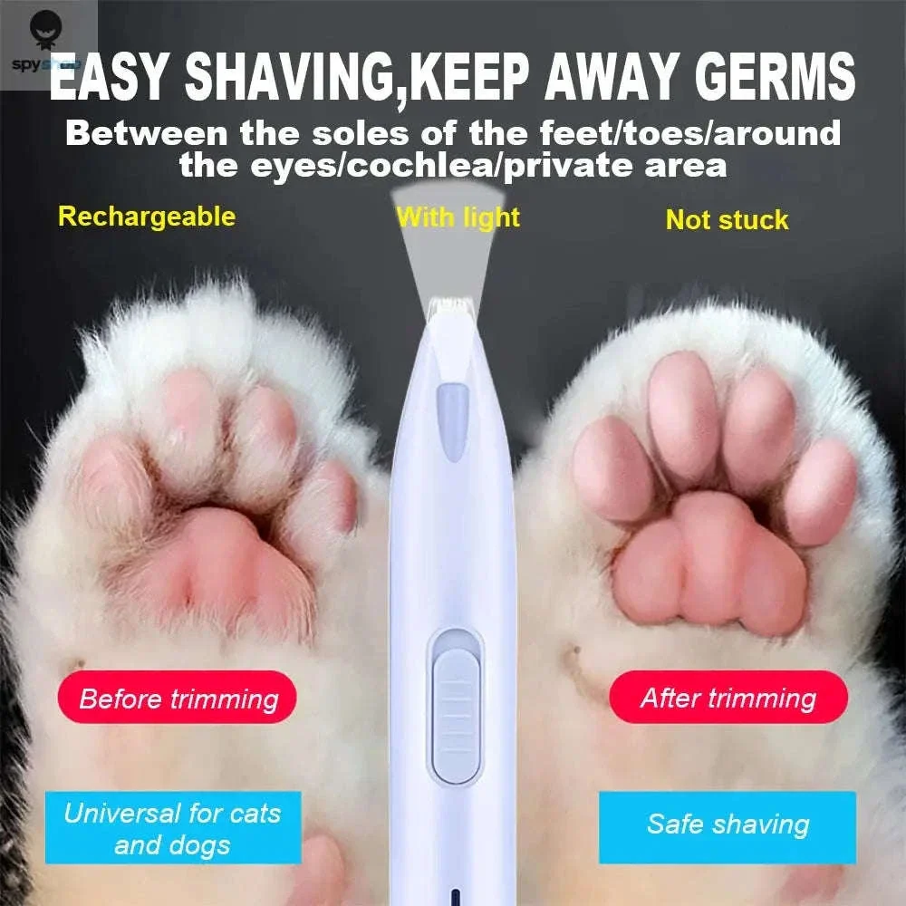 Quiet Pet Hair Trimmer with LED Light for Precise Grooming