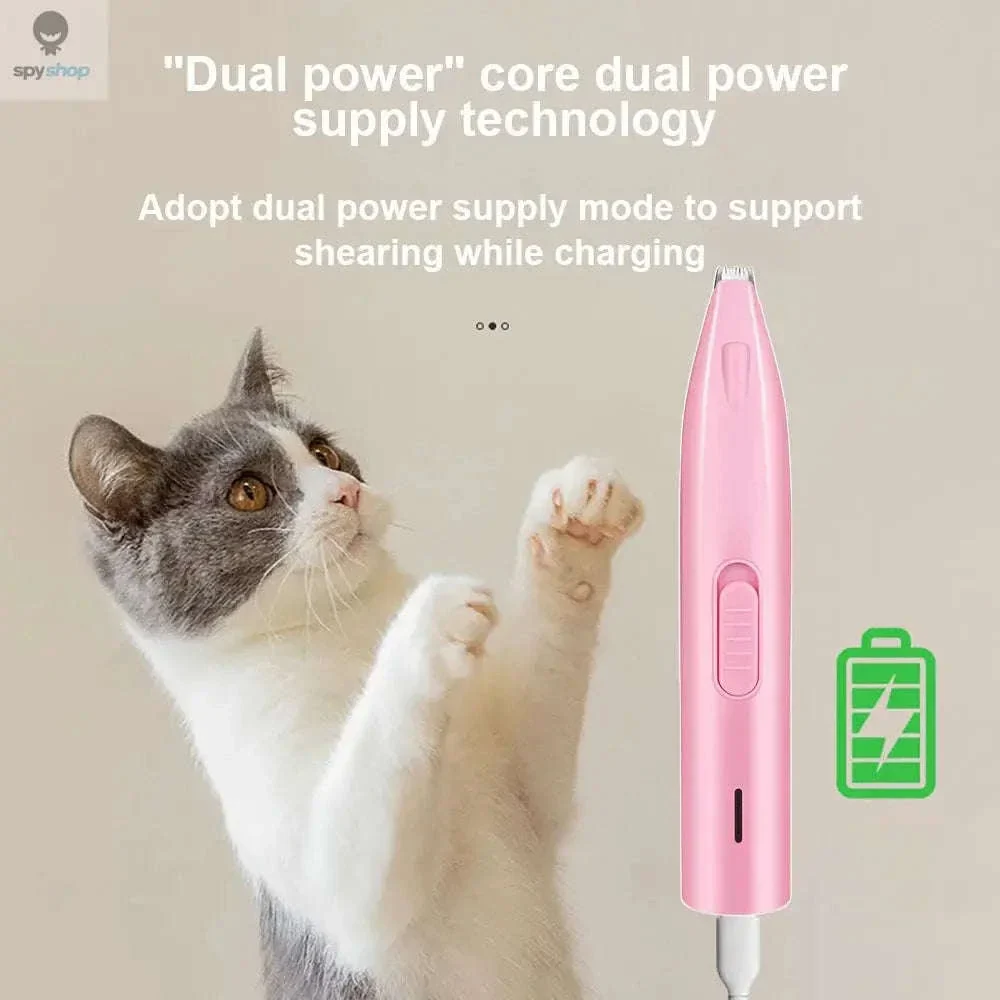 Quiet Pet Hair Trimmer with LED Light for Precise Grooming - Image 3