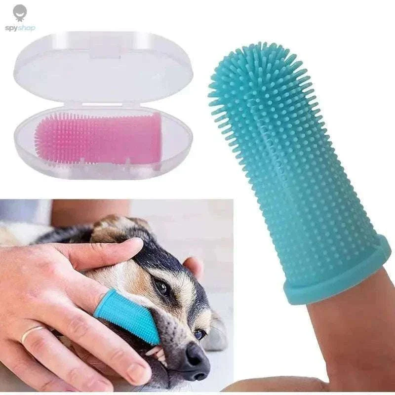 Silicone Pet Toothbrush Finger Brush for Dogs and Cats
