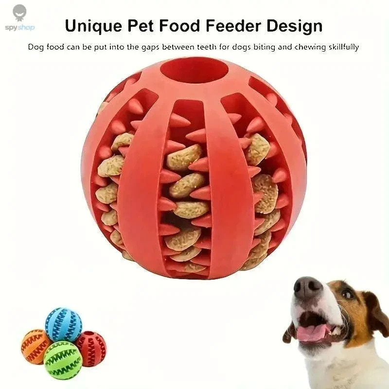 Dog Chew Toy Ball for Biting, Fetch, and Treat Play