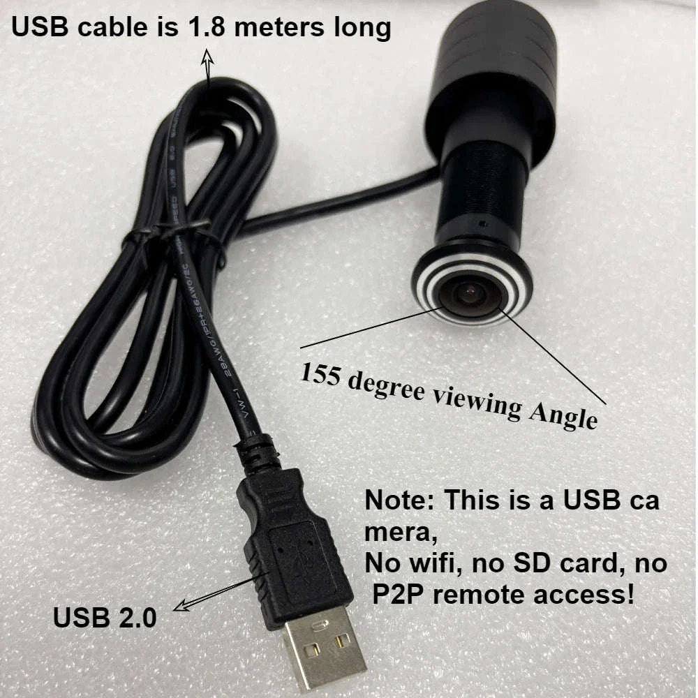 1080P USB Peephole Camera with Wide-Angle Door View - Image 14