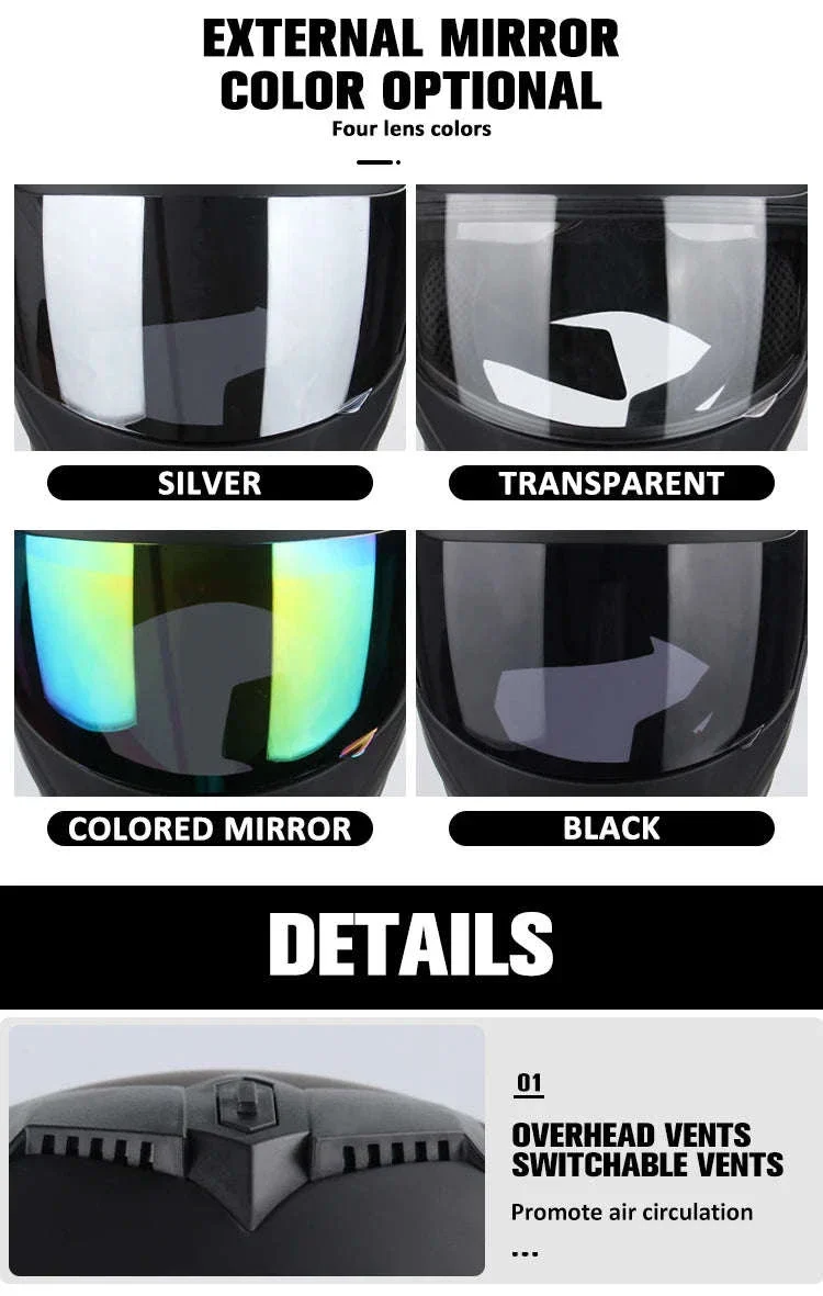 Modular Motorcycle Helmet with Flip-Up Dual Visor - Image 12