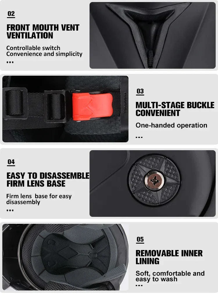 Modular Motorcycle Helmet with Flip-Up Dual Visor - Image 13