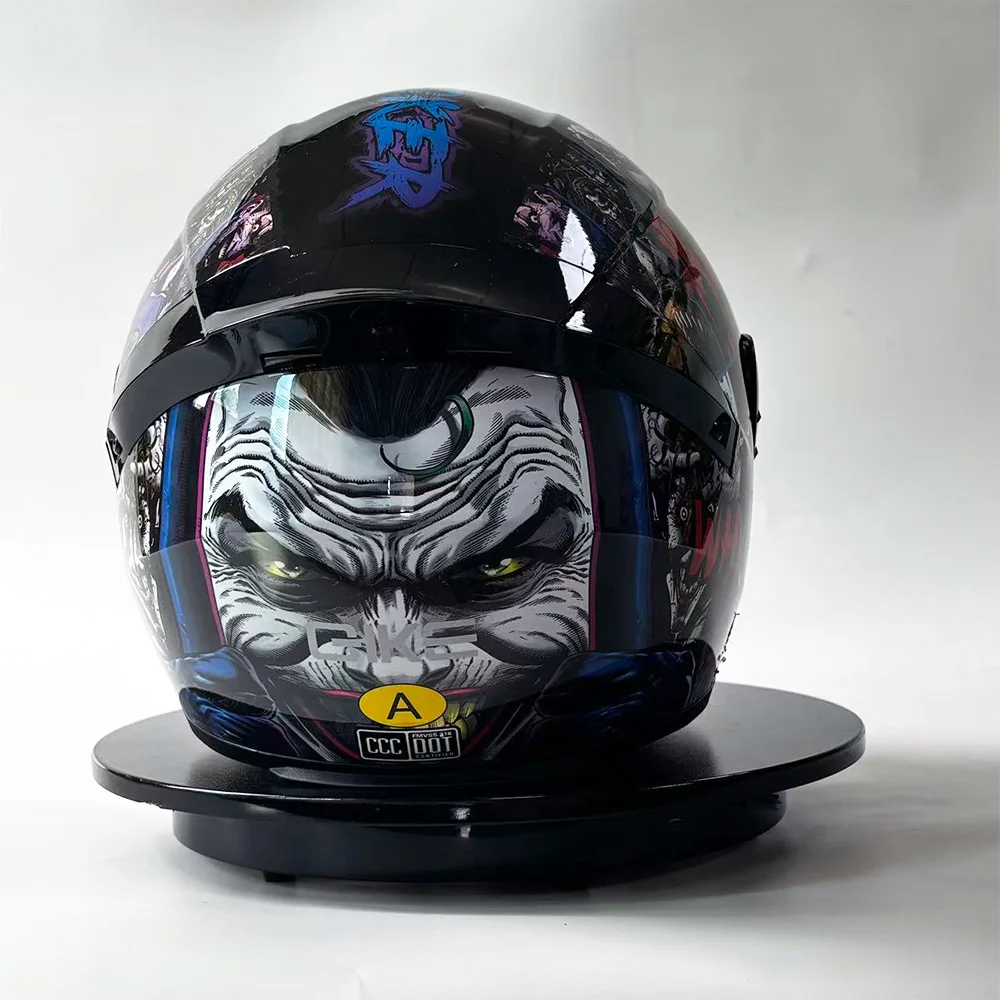 Full Face Racing Motorcycle Helmet with Anti-Fog Vintage Style - Image 2