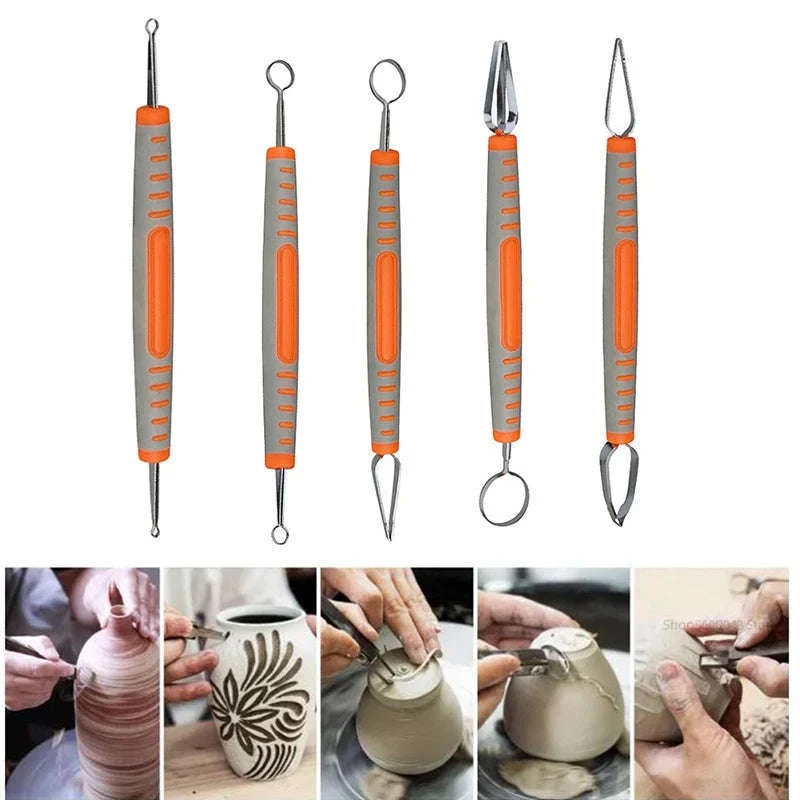 Double Head Clay Carving Knife Precision Pottery Texture Tool - Image 6