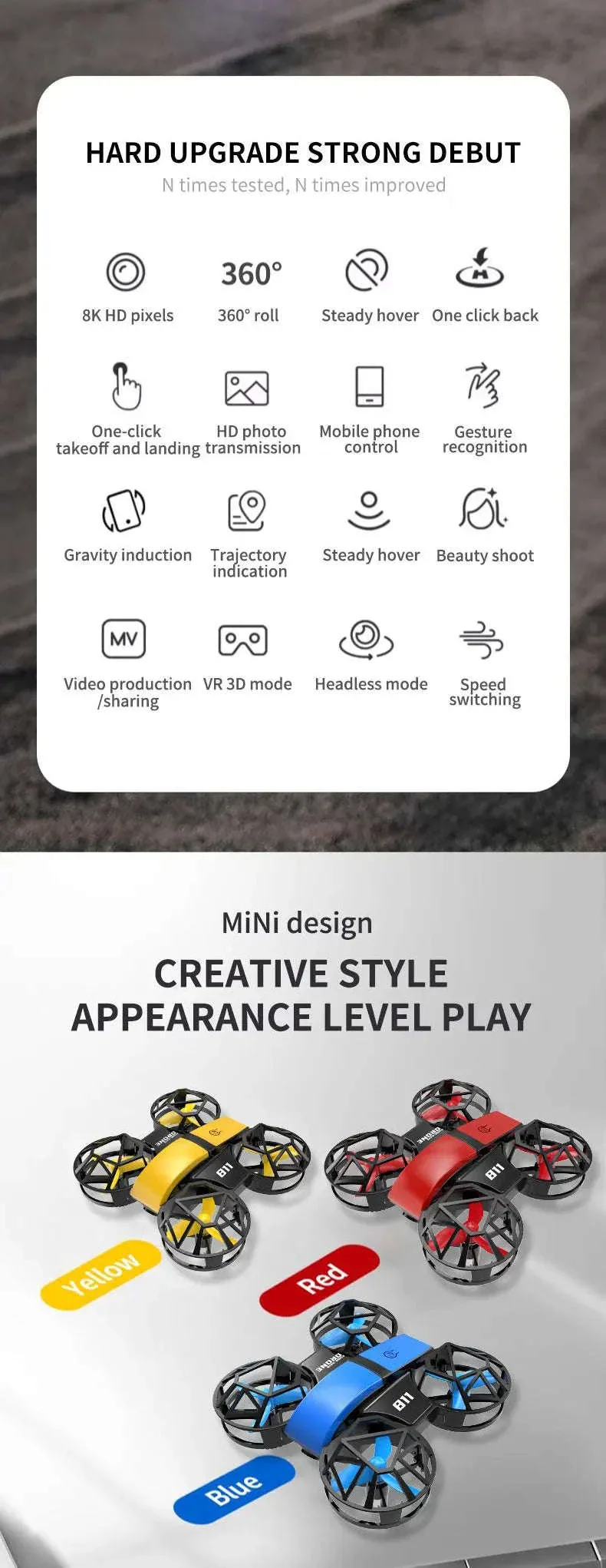 Dowellin D12 Mini Drone for Kids with Dual Camera - Image 8