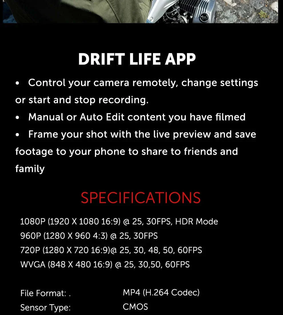 Drift Ghost XL 1080P Waterproof Action Camera with 7–9 Hour Battery - Image 20