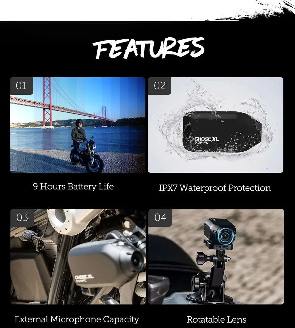 Drift Ghost XL 1080P Waterproof Action Camera with 7–9 Hour Battery - Image 8