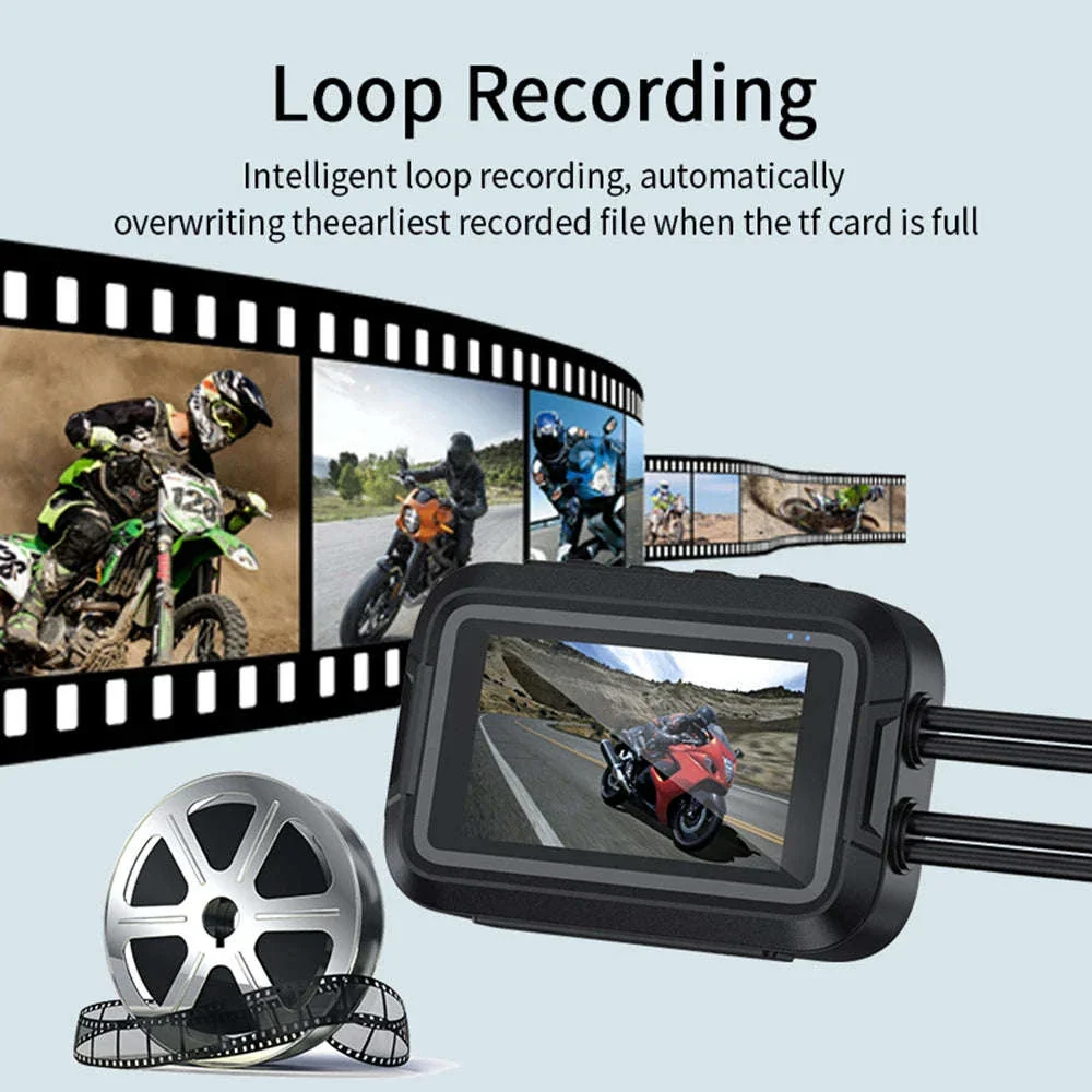Dual 1080P Motorcycle Dash Cam Front Rear WiFi GPS Recorder - Image 10