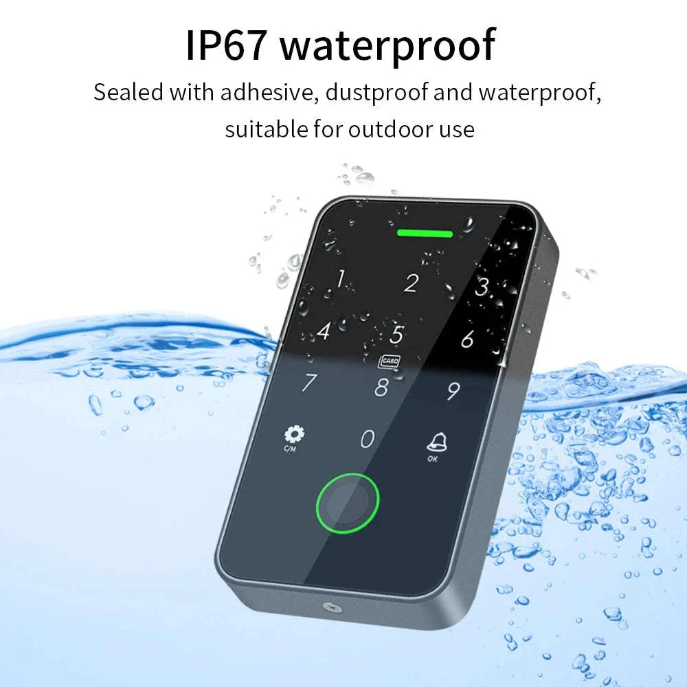 Dual-Frequency Tuya Fingerprint Outdoor Access Control Keypad - Image 2