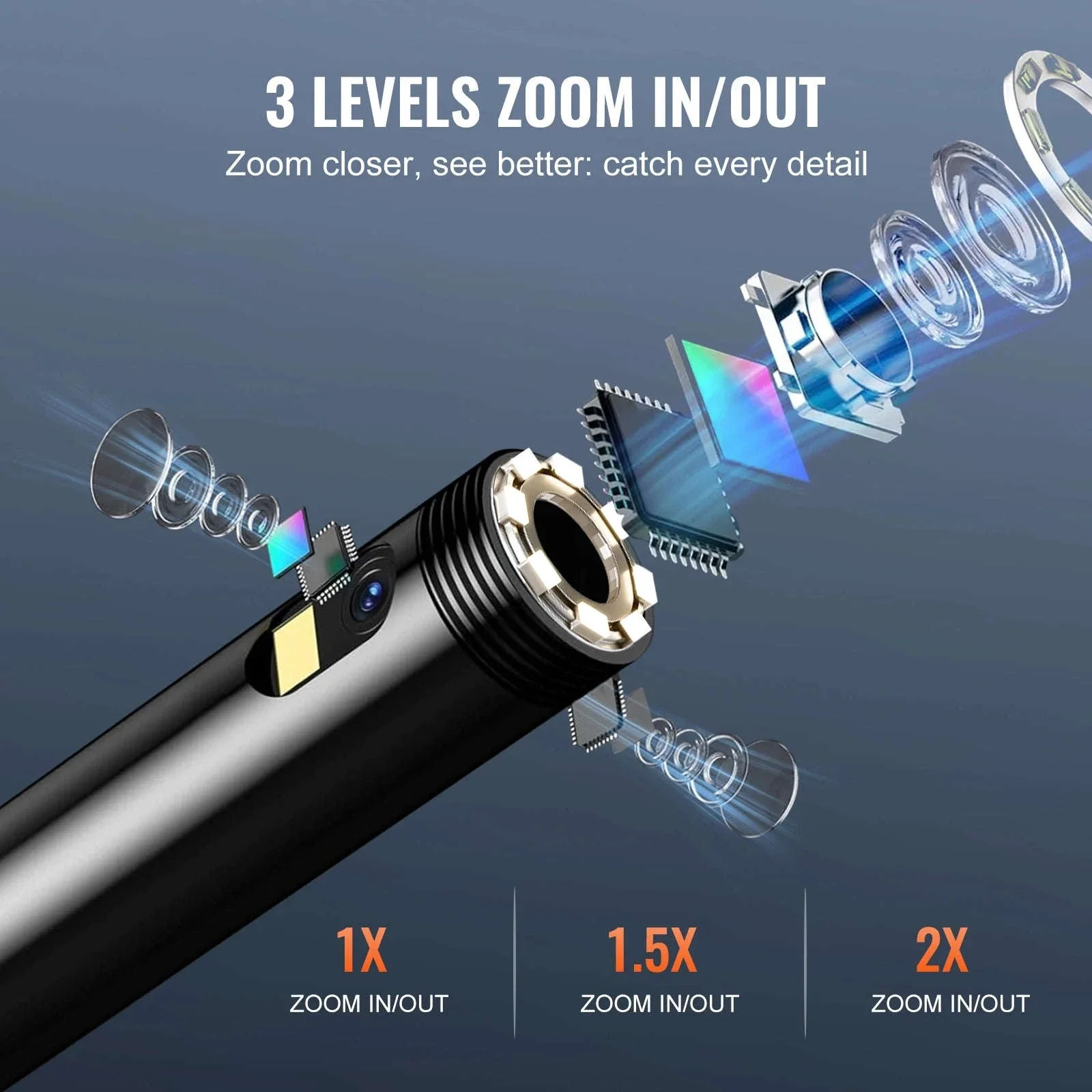 Dual Lens Endoscope Camera 1080P with 5" Screen - Image 4