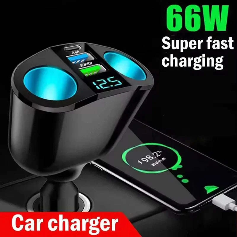 Dual Port Car Charger with Digital Display - Image 2