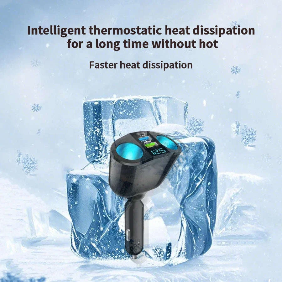 Dual Port Car Charger with Digital Display - Image 5