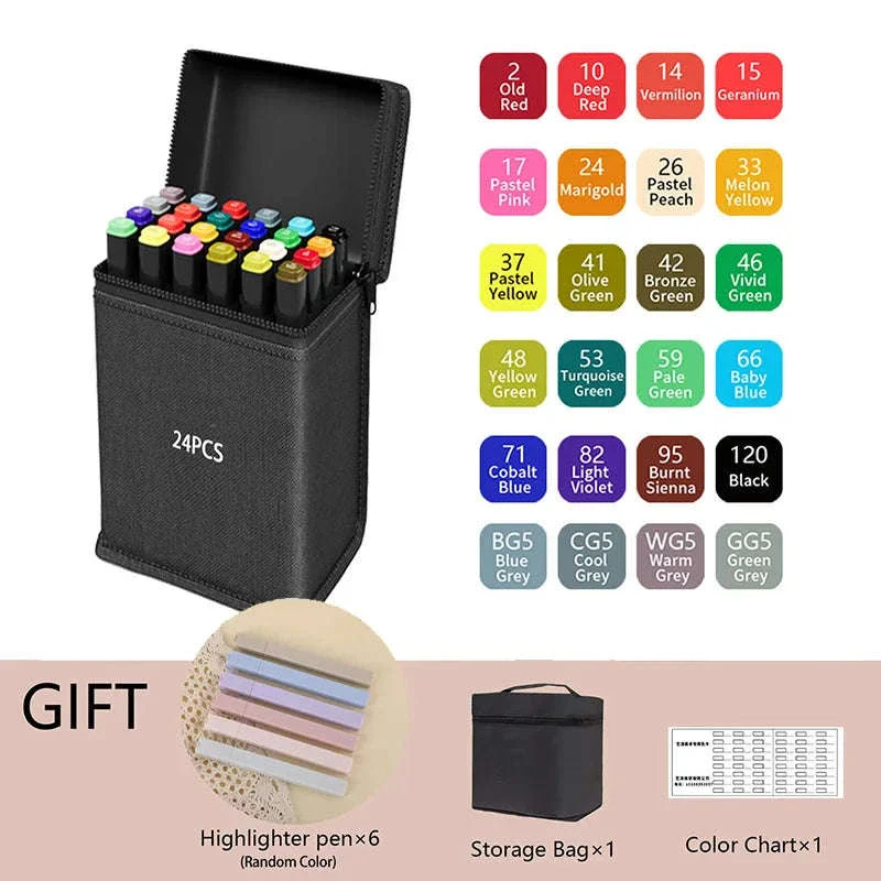 Dual Tip Alcohol Drawing Markers for Smooth Blending - Image 15