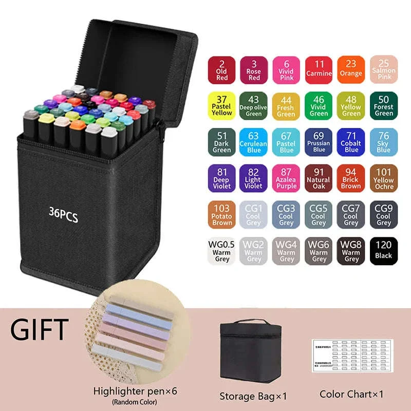 Dual Tip Alcohol Drawing Markers for Smooth Blending - Image 16