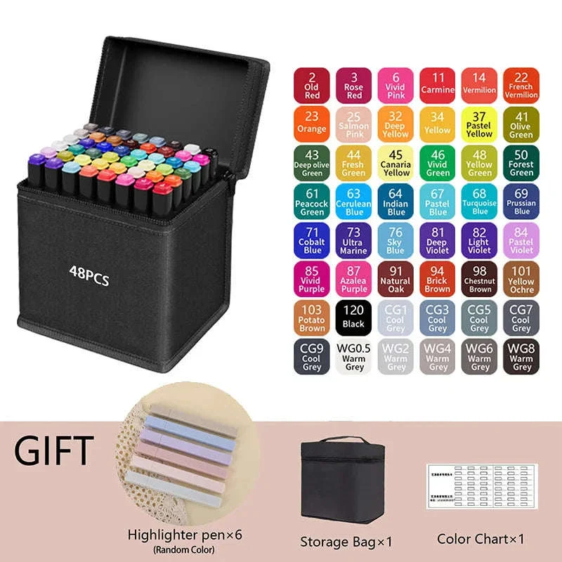 Dual Tip Alcohol Drawing Markers for Smooth Blending - Image 17