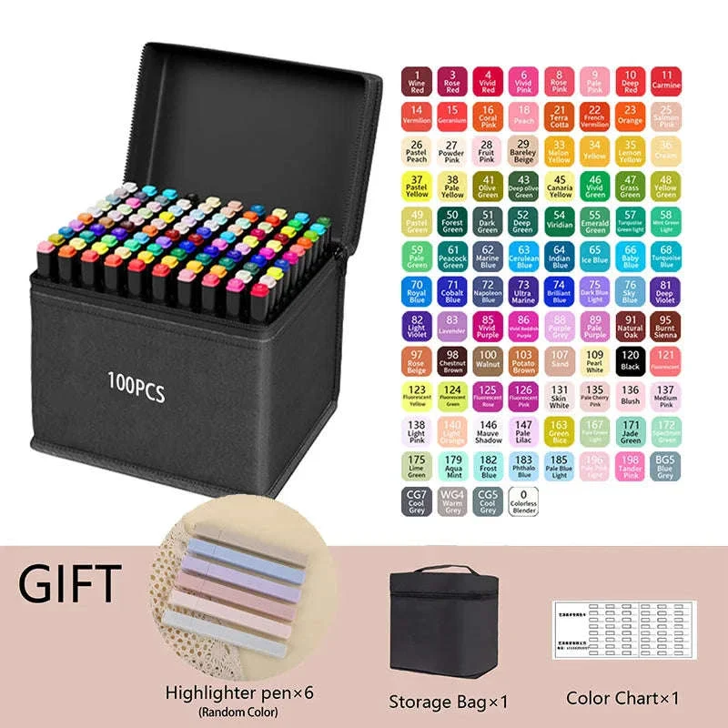 Dual Tip Alcohol Drawing Markers for Smooth Blending - Image 19
