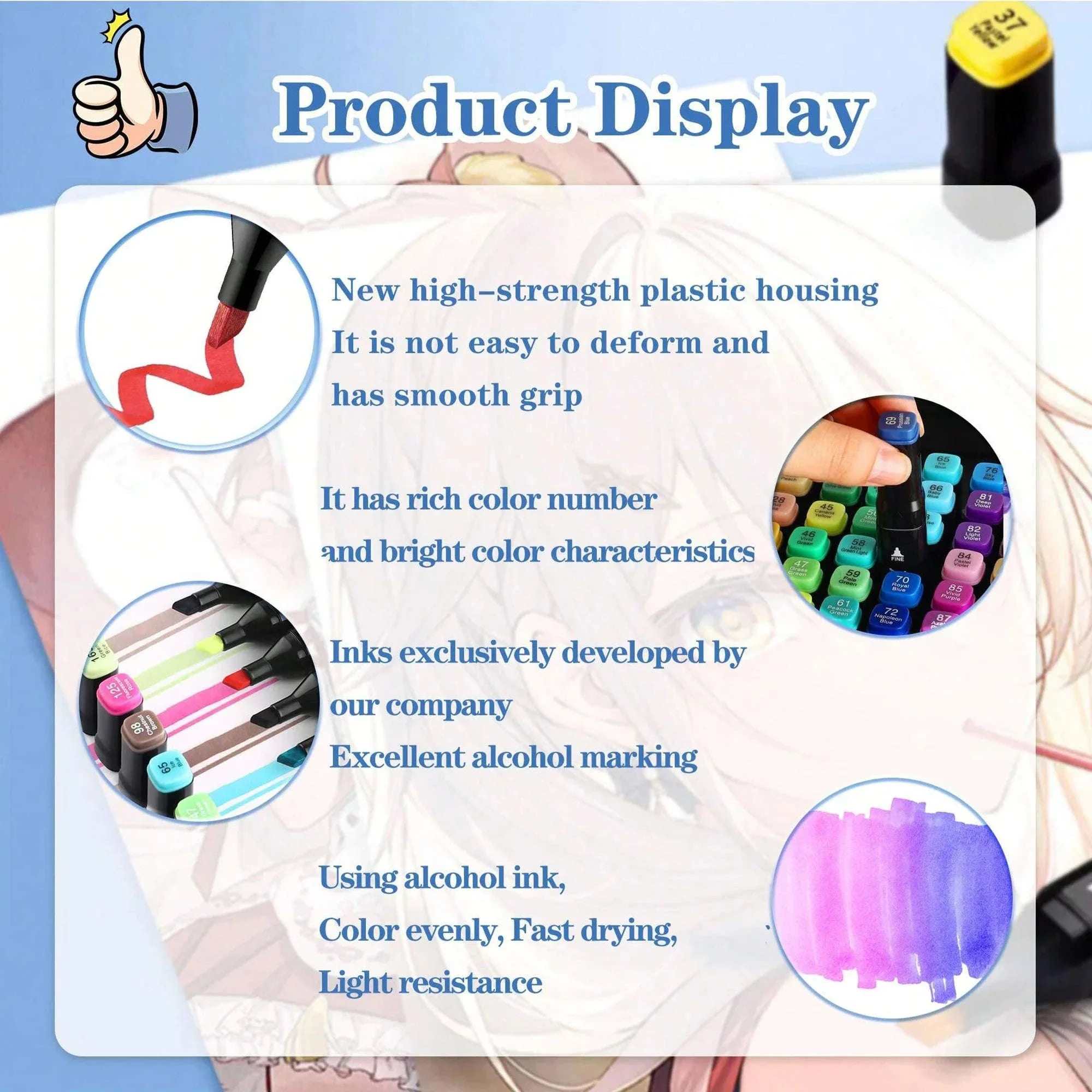 Dual Tip Alcohol Drawing Markers for Smooth Blending - Image 5