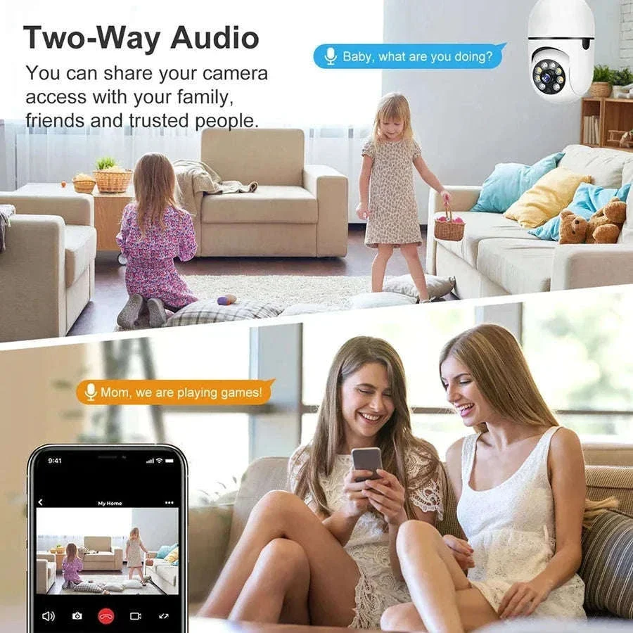 WiFi Bulb Camera 1080P Smart Indoor Security with Night Vision - Image 5