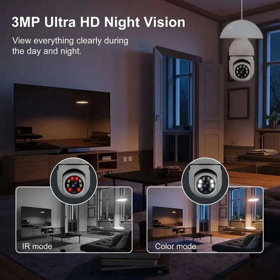 WiFi Bulb Camera 1080P Smart Indoor Security with Night Vision - Image 7