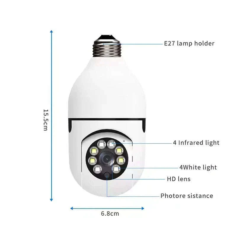 WiFi Bulb Camera 1080P Smart Indoor Security with Night Vision - Image 8