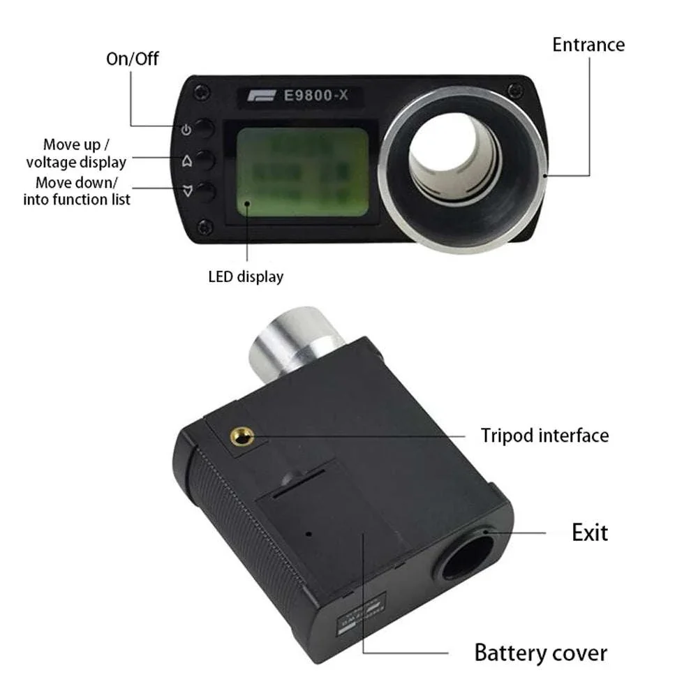 E9800-X Shooting Chronograph with LCD Display and Speed Measurement - Image 9