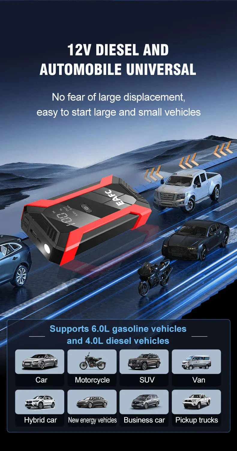 EAFC 12V Portable Car Jump Starter Power Bank - Image 17
