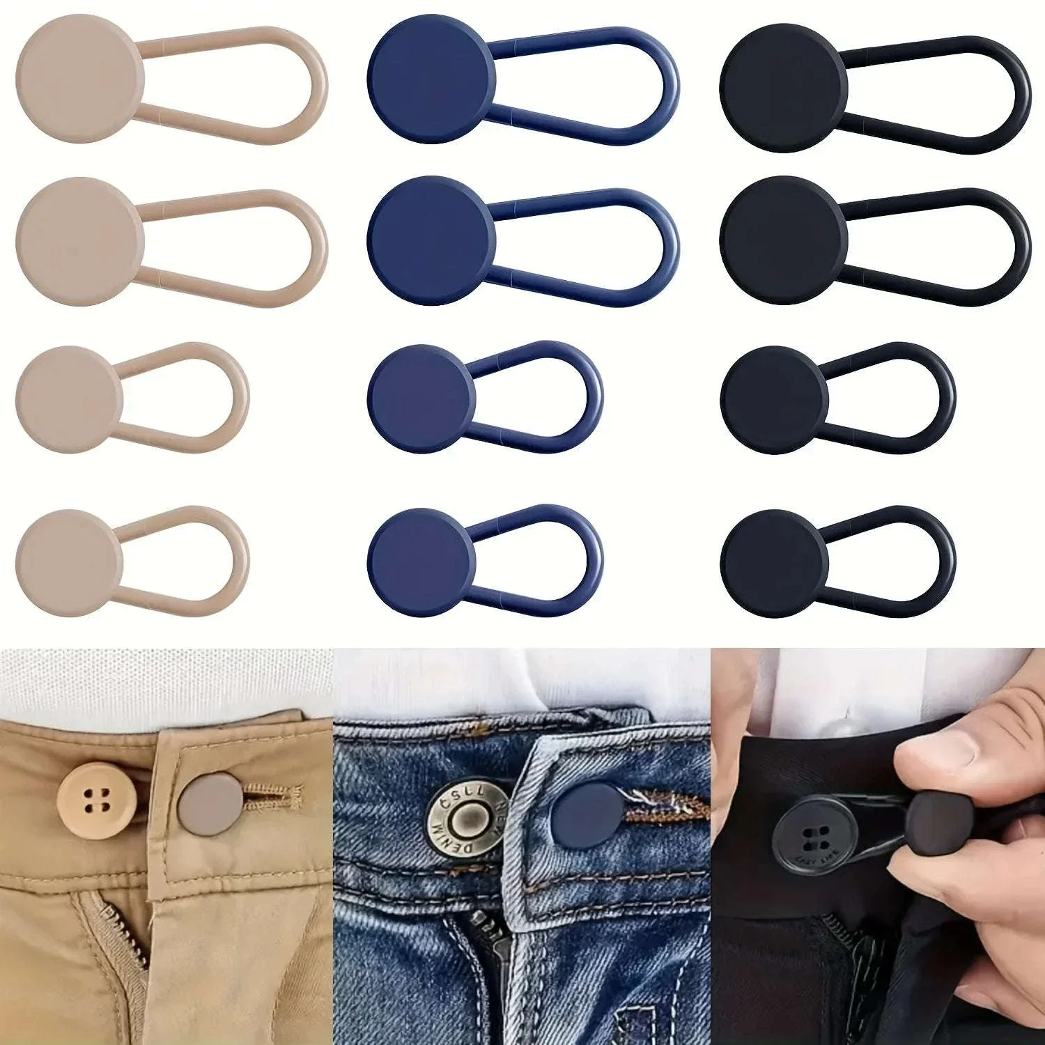No-Sew Jean Waist Extenders for Instant Extra Comfort