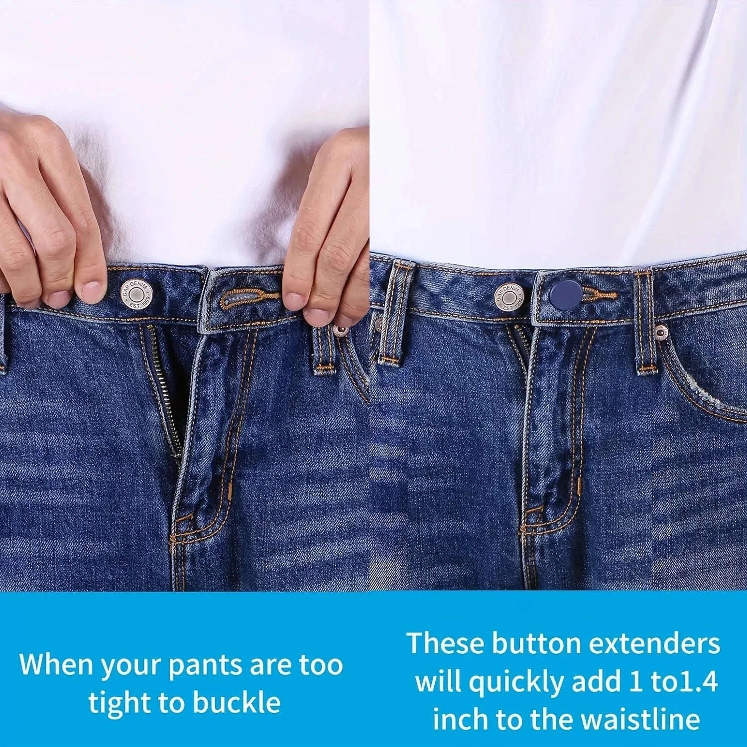 No-Sew Jean Waist Extenders for Instant Extra Comfort - Image 4