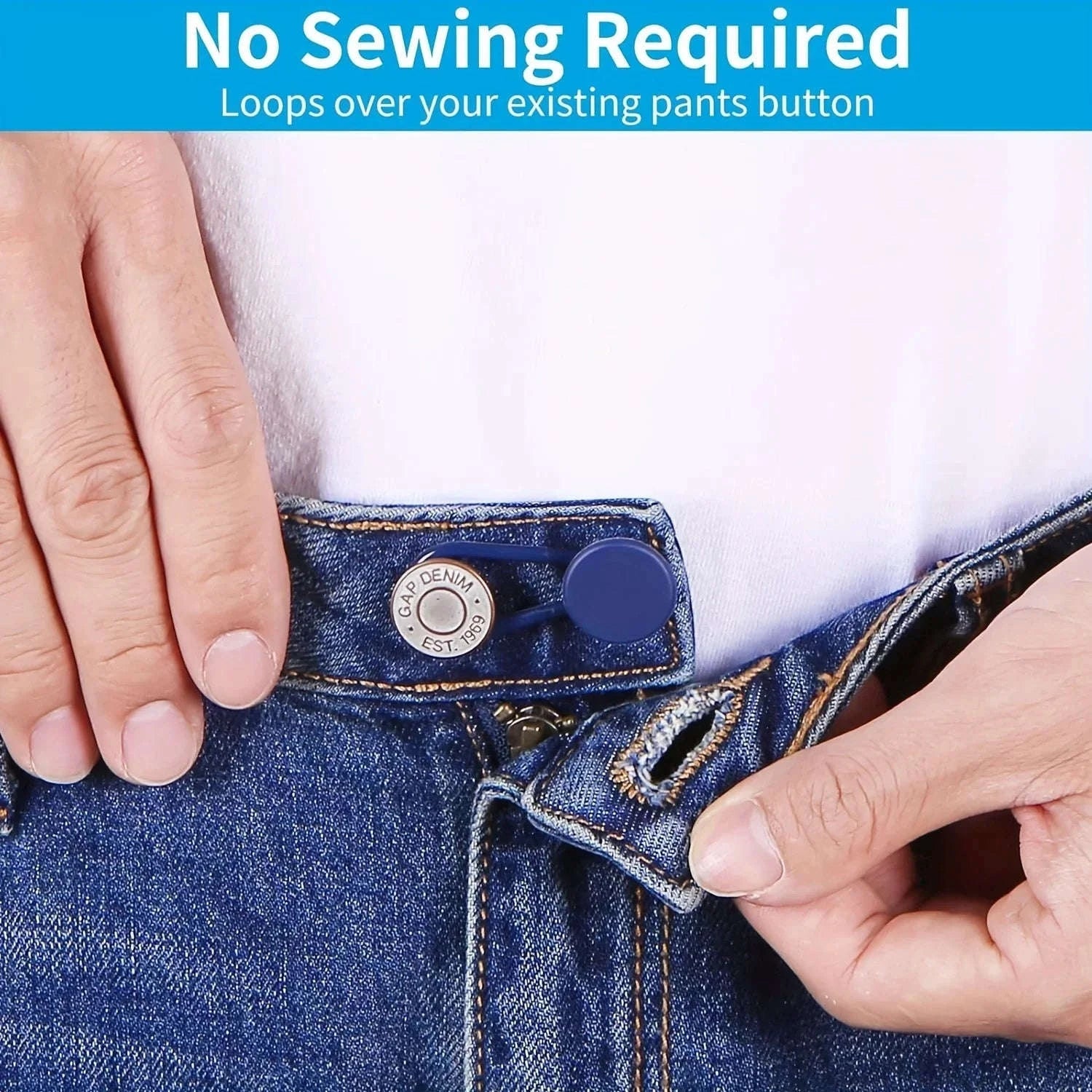 No-Sew Jean Waist Extenders for Instant Extra Comfort - Image 5