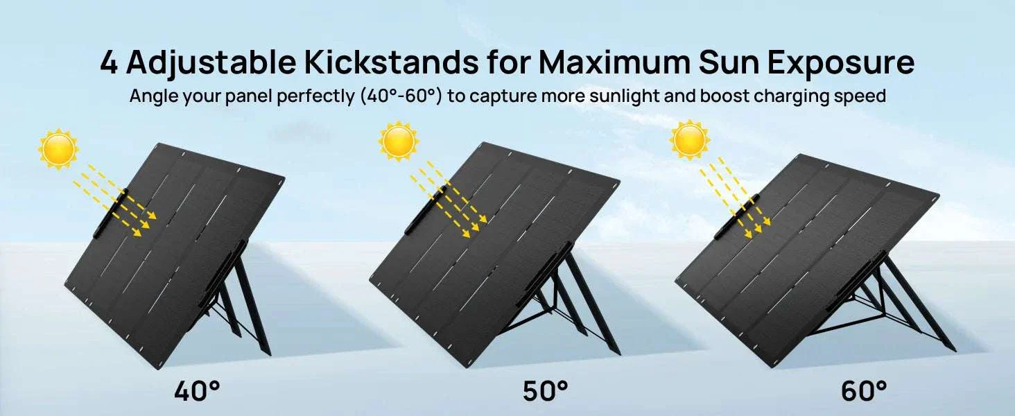 200W Portable Solar Panel with 23% Efficiency & Adjustable Kickstand - Image 8