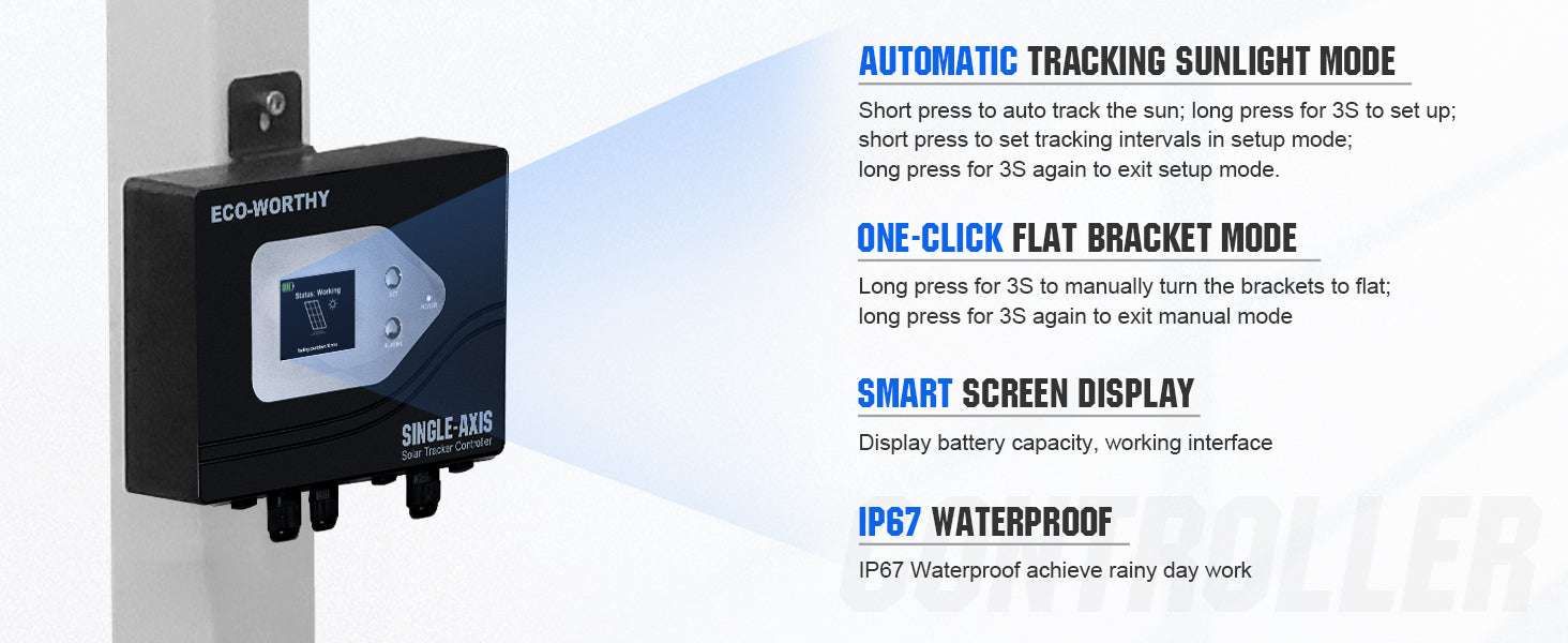 Solar Panel Single Axis Tracker System with Controller, 30% More Power - Image 10