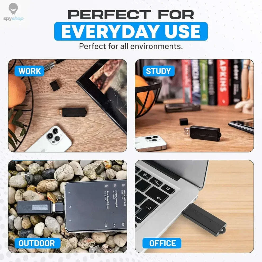 USB Voice Recorder Flash Drive with Sound Activation - Image 6