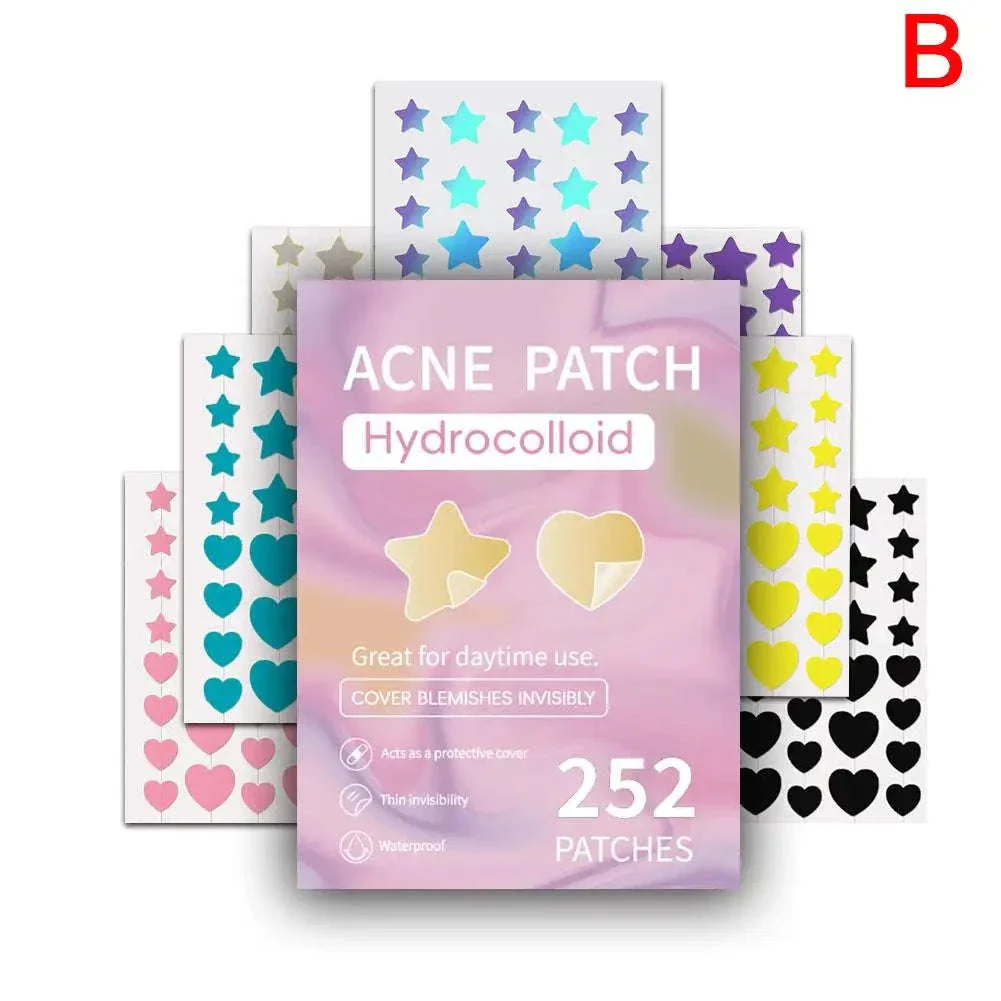 Colorful Star & Heart Hydrocolloid Pimple Patches Combo - Image 9
