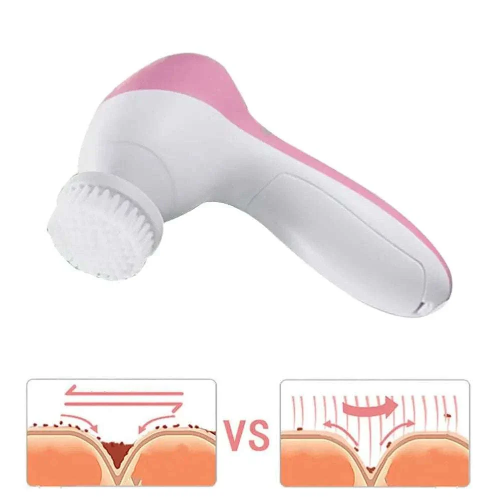 5-in-1 Electric Facial Cleansing Brush for Deep Clean & Blackhead Removal - Image 14