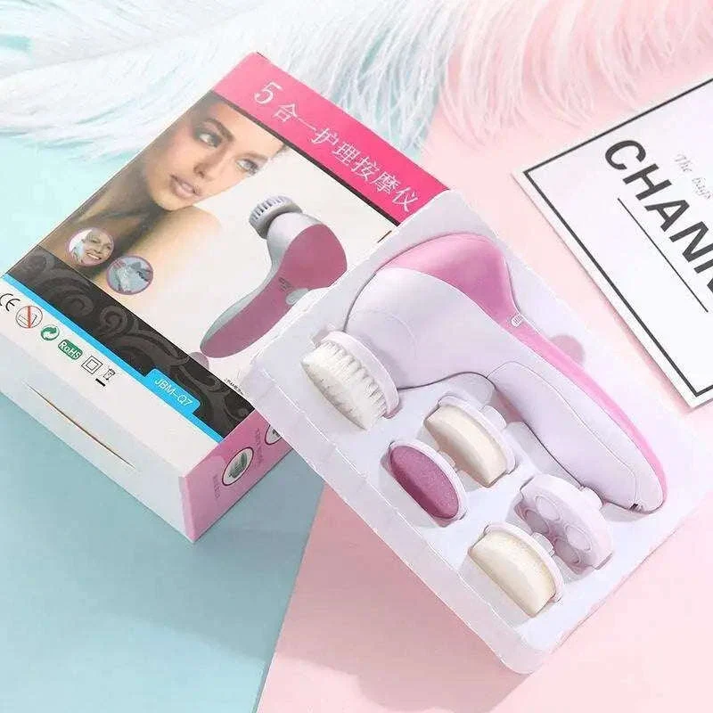 Electric Facial Cleaner 5-in-1 Brush for Daily Skincare - Image 4