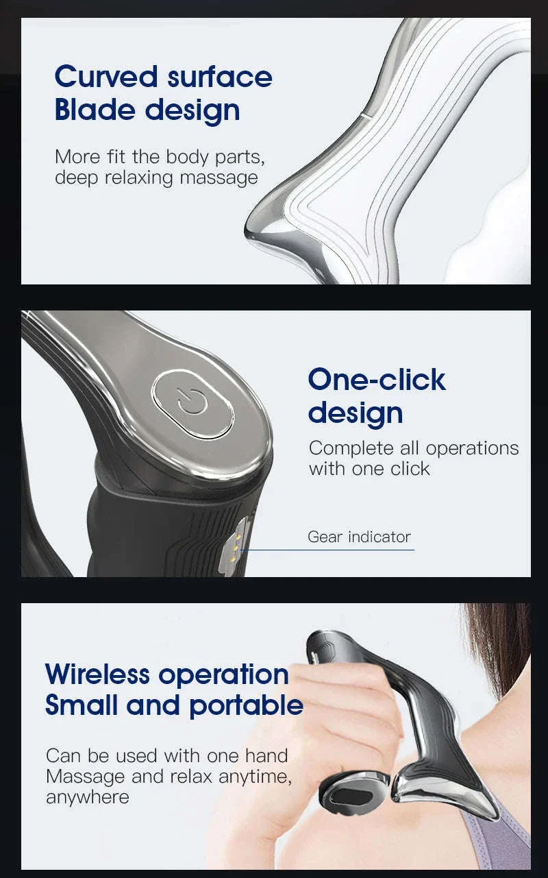 Electric Fascia Massager Blade with 3 Levels and 14-Day Battery - Image 19