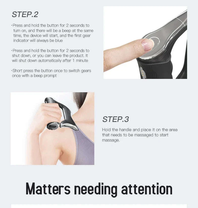 Electric Fascia Massager Blade with 3 Levels and 14-Day Battery - Image 25