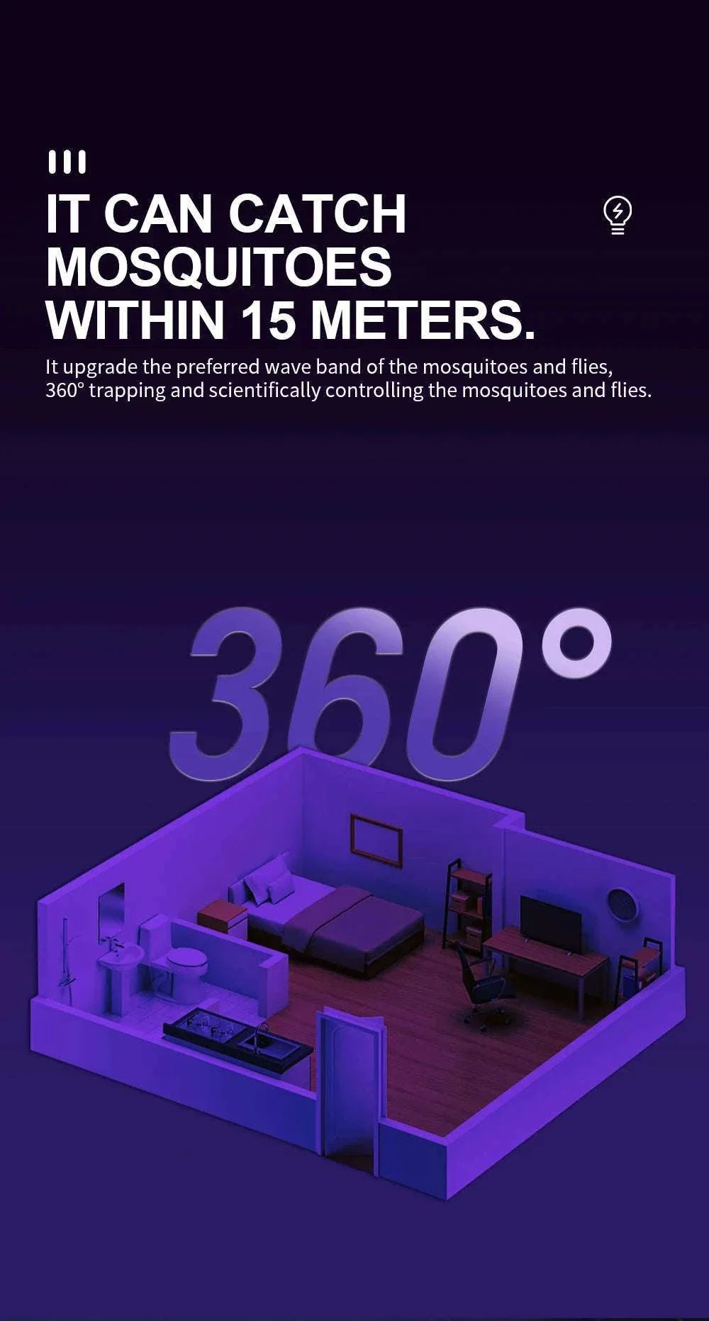 Electric Mosquito Killer Lamp with UV LED and USB Power - Image 11