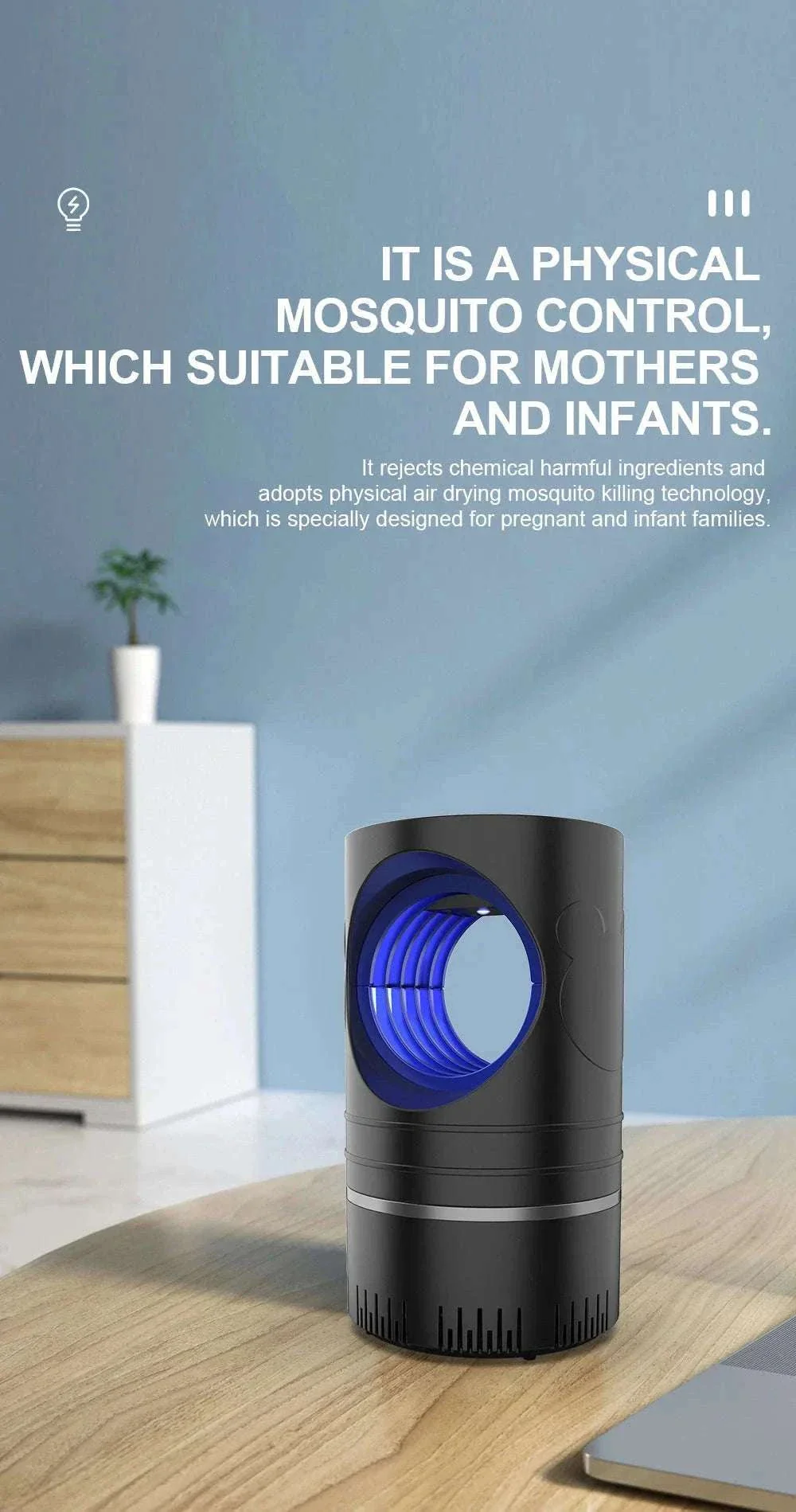 Electric Mosquito Killer Lamp with UV LED and USB Power - Image 16