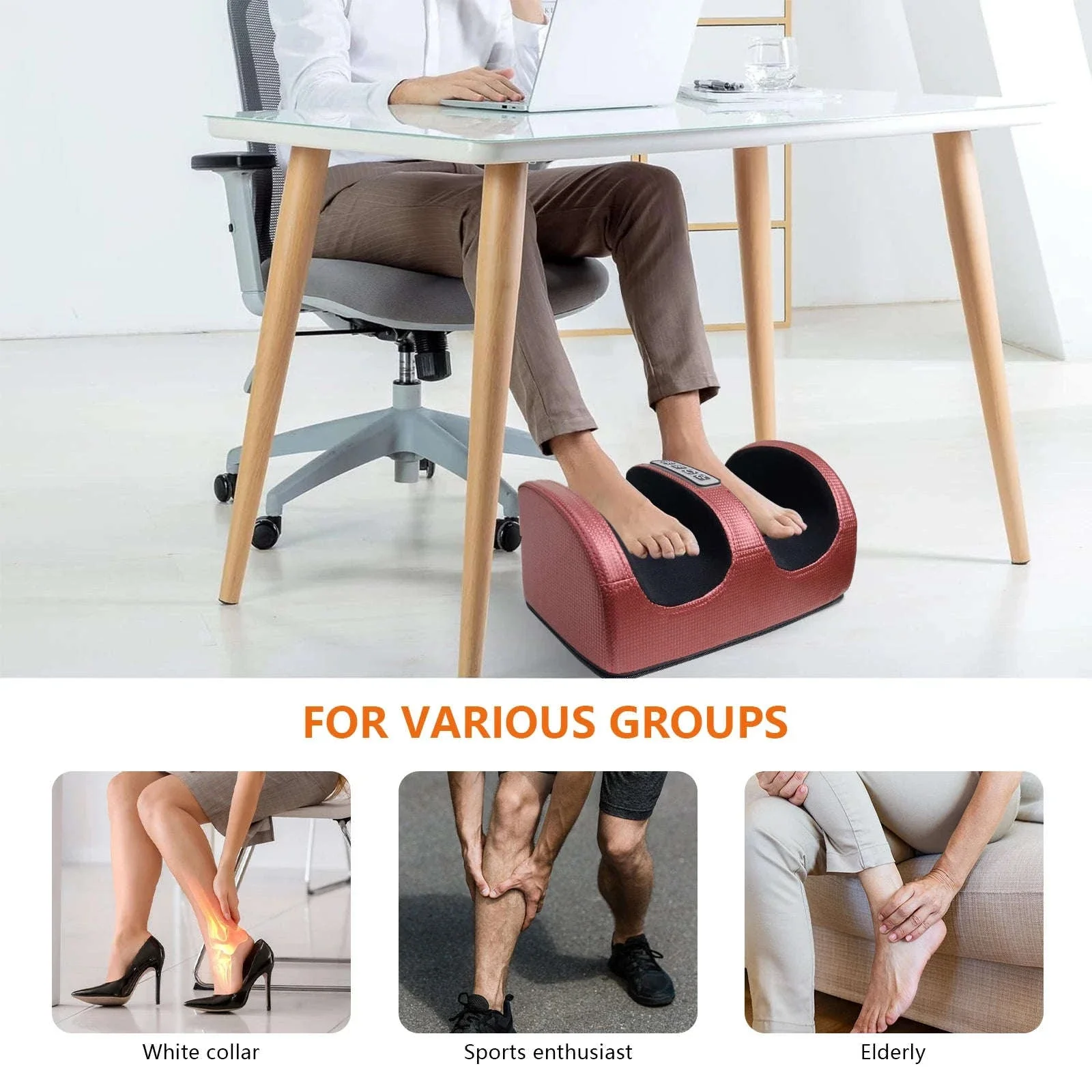 Electric Foot Massage Machine with Heat and Deep Kneading - Image 2